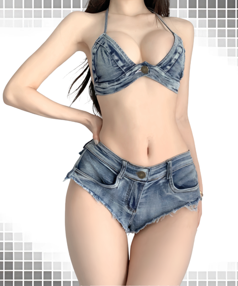 Women's Sexy Clothing, Sexy Detachable Bottom Denim Shorts, Nightout, OOTD