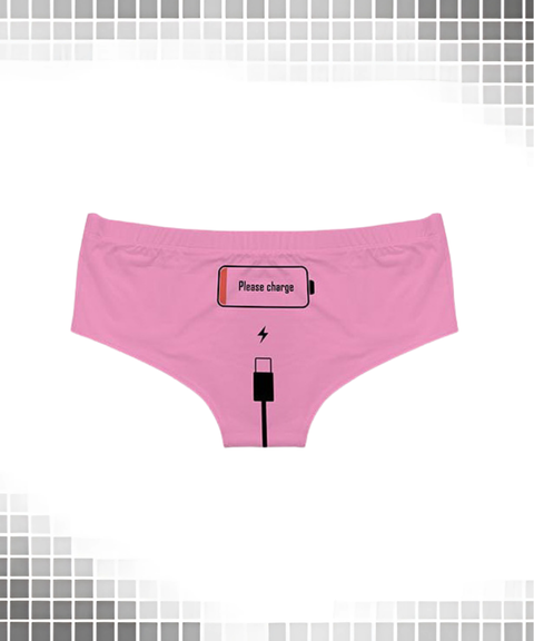 Women's Sexy Clothing, Battery Pattern Sexy Thong Shorts, Nightout, OOTD