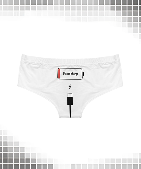 Women's Sexy Clothing, Battery Pattern Sexy Thong Shorts, Nightout, OOTD