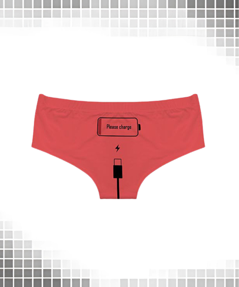 Women's Sexy Clothing, Battery Pattern Sexy Thong Shorts, Nightout, OOTD