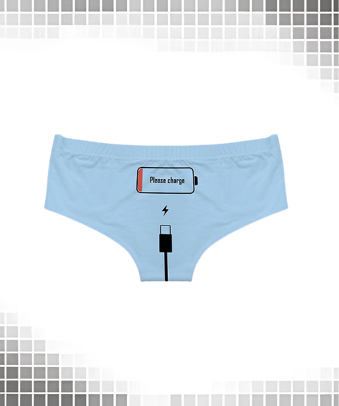 Women's Sexy Clothing, Battery Pattern Sexy Thong Shorts, Nightout, OOTD