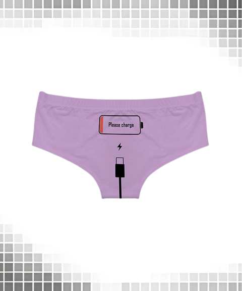 Women's Sexy Clothing, Battery Pattern Sexy Thong Shorts, Nightout, OOTD