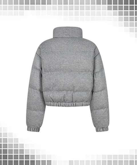 Flag Motif Quilted Puffer Jacket