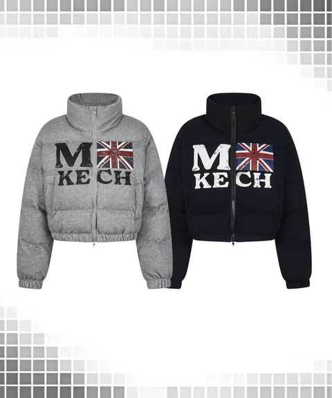 Flag Motif Quilted Puffer Jacket