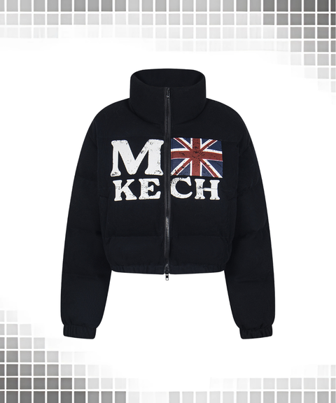 Flag Motif Quilted Puffer Jacket