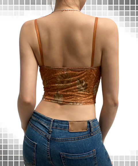 Mesh Tie Lace Camisole Top