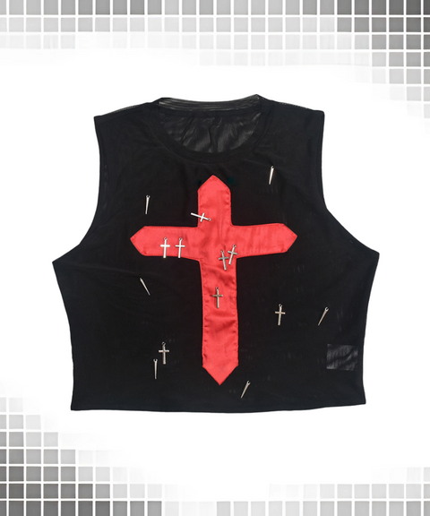 Mesh Metal Cross Vest