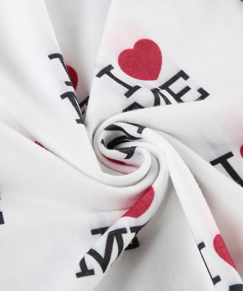 Letter Print Wide-Leg Pants