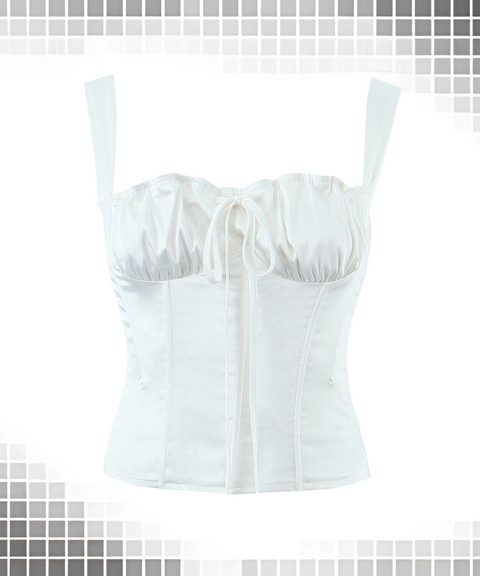 Tie-Waist Corset Cami Top