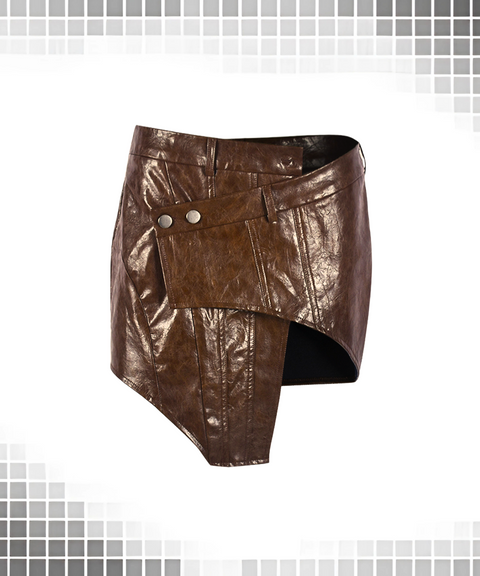 PU Leather Mini Skirt