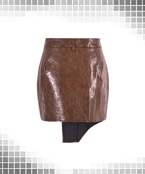 PU Leather Mini Skirt