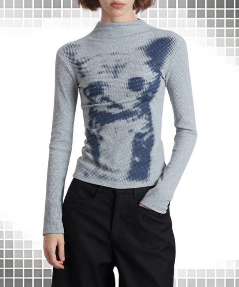 Pet Cat Print Long Sleeve T-Shirt