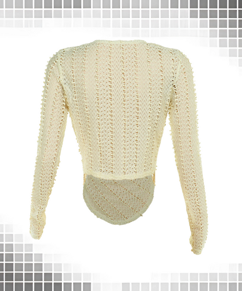 Draped Collar Long Sleeve Top