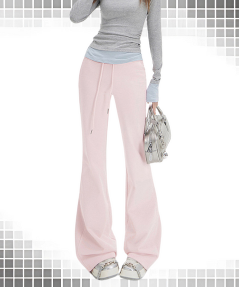 Drawstring Flared Pants