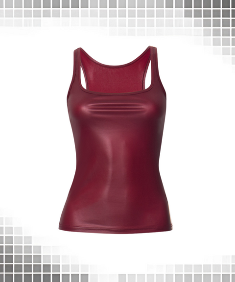 Glossy Leather Top