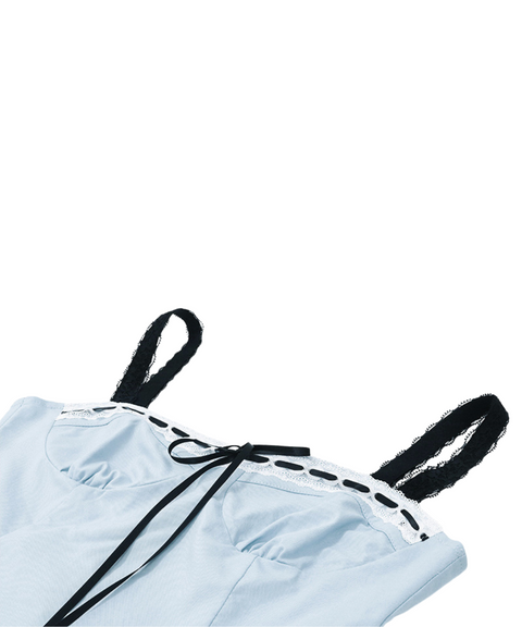 Lace-Up Bustier Camisole Top