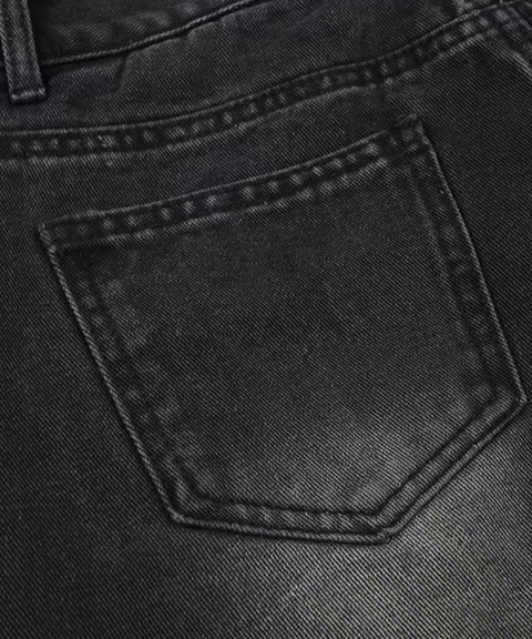 Rhinestone Loose Wide-Leg Low-Waist Jeans