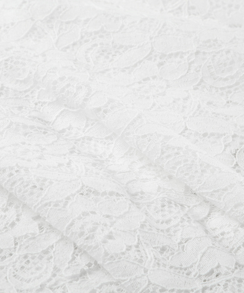 Irregular Lace Midi Skirt