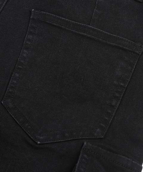 Metal Ring Denim Cargo Pants
