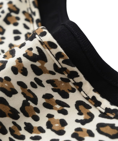 Faux Two-Piece Halter Leopard Vest
