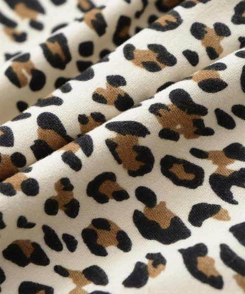 Faux Two-Piece Halter Leopard Vest