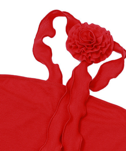Ribbon Halter Strap Vest
