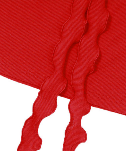 Ribbon Halter Strap Vest