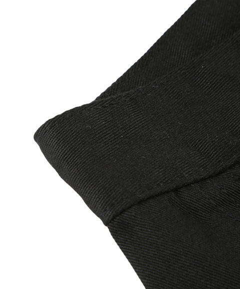 Wide Waistband Metal Buckle Flared Pants