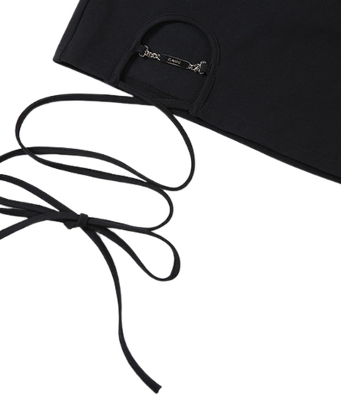 Tie-Waist Mini Skirt