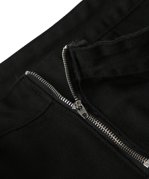 Wide Waistband Metal Buckle Flared Pants