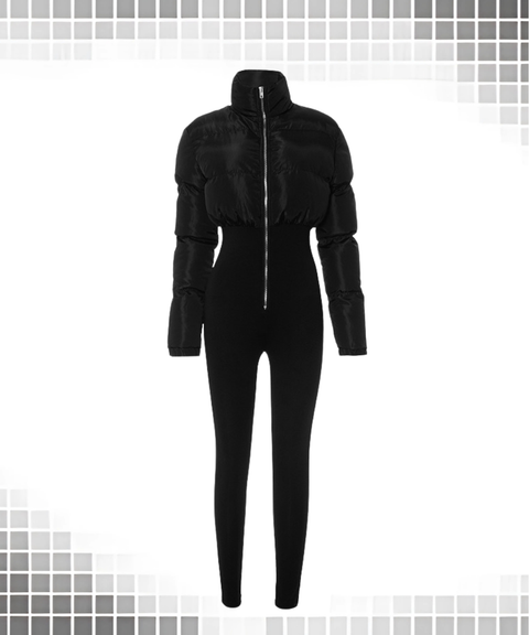 Extra Thick Zipper Padded Jumpsuit