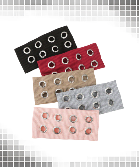 Punk style metal ring wide brim headband