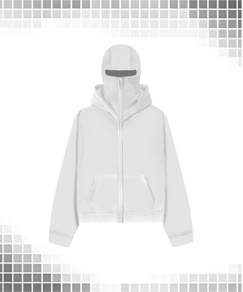 Hooded zip-up sweatshirt jacket