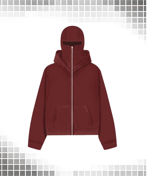 Hooded zip-up sweatshirt jacket