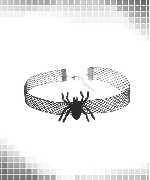 Halloween Spider Lace Collar