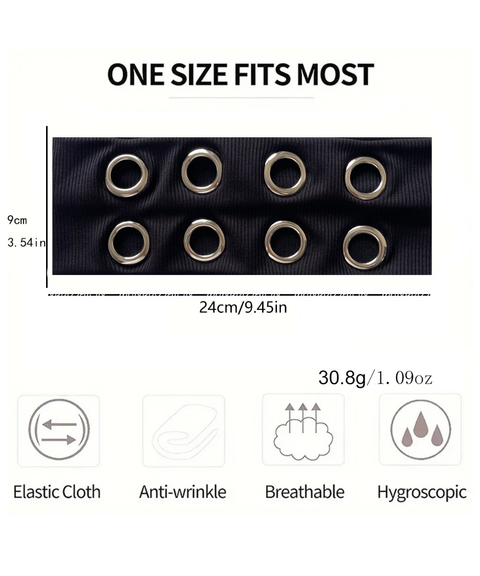 Punk style metal ring wide brim headband