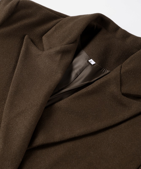 Elegant lapel long coat