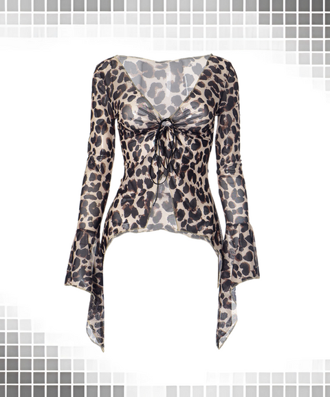 Leopard Print Long Sleeve T-shirt