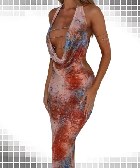 Low-cut Backless Dress