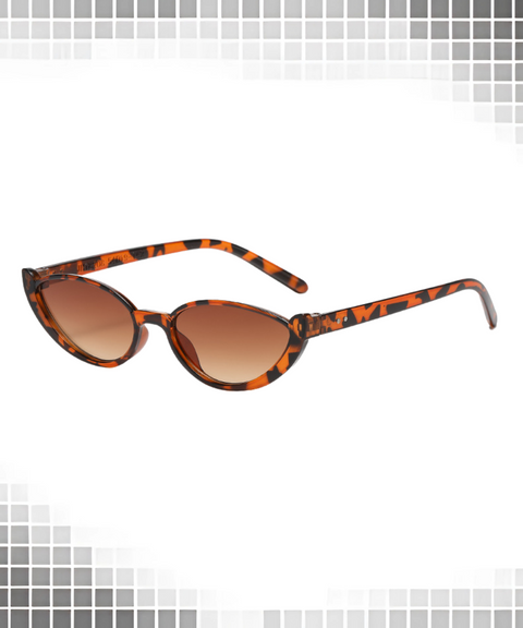Semi-Rimless Cat-Eye Sunglasses