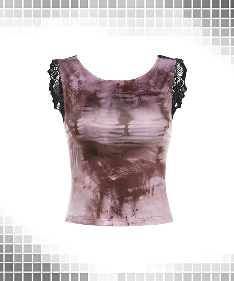 Sleeveless Lace Short Top