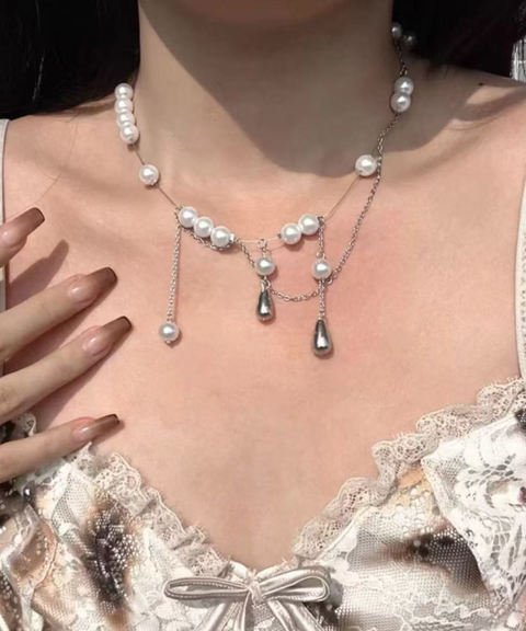 Stacked Pearl Necklace