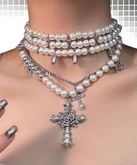 Stacked Pearl Necklace
