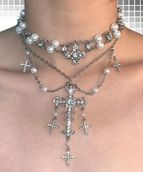 Stacked Pearl Necklace