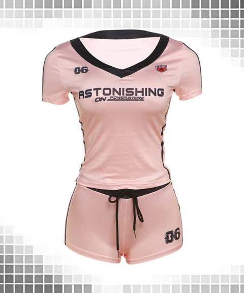 Printed Short-sleeved Leggings Set