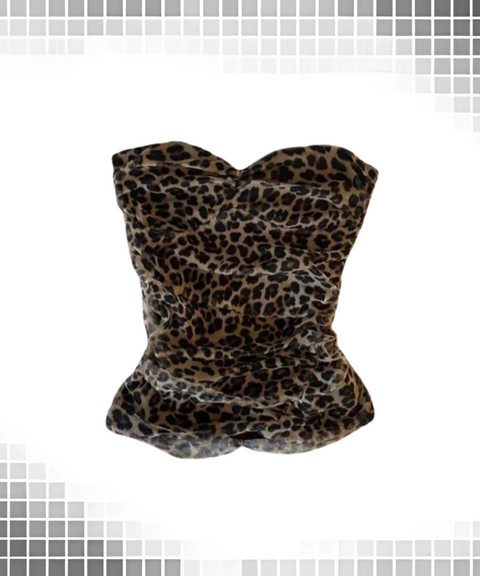 Leopard Print Waistband Tops