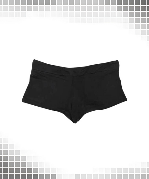 Solid Low-waisted Slim Shorts