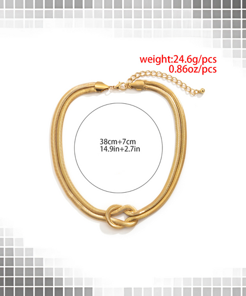 Double-Layered Personalized Metal Necklace