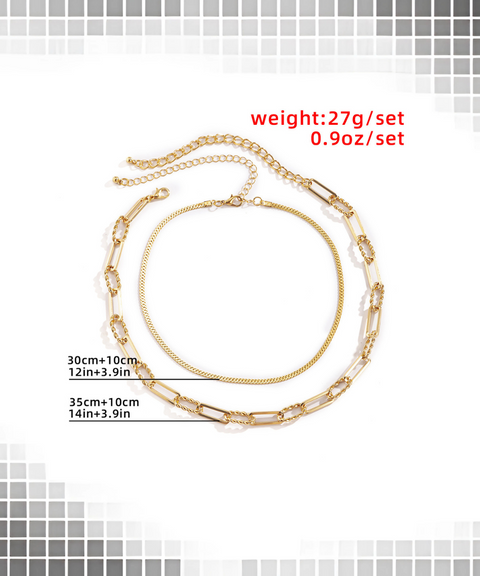 Double-Layered Personalized Metal Necklace