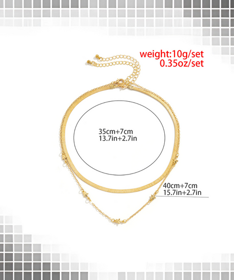 Double-Layered Personalized Metal Necklace